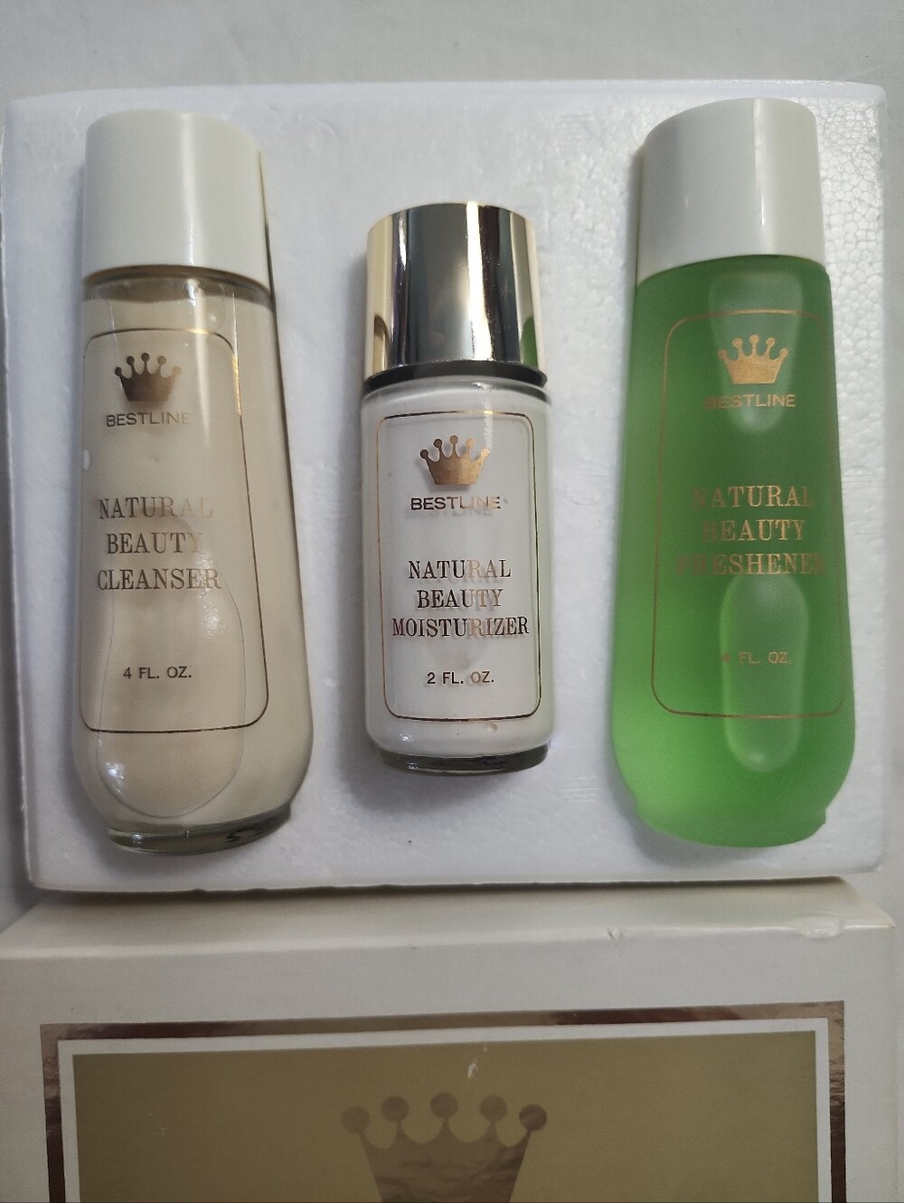 New Vtg 1970s Bestline Natural Beauty Boutique Cleanser freshener moisturizer